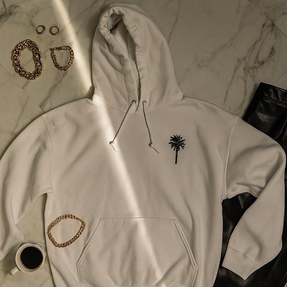 PacSun Tops - PacSun | White California Palm Tree Hoodie | Large